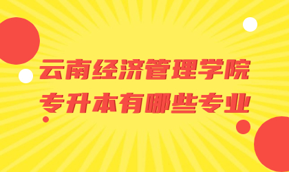 云南經(jīng)濟(jì)管理學(xué)院專升本有哪些專業(yè)