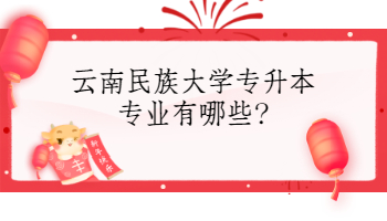 云南民族大學(xué)專升本專業(yè)有哪些?