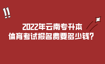 2022年云南專升本體育考試報名費要多少錢？(1).png