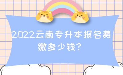 2022云南專升本報名費繳多少錢？.png