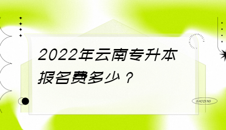 2022年云南專升本報名費(fèi)多少？.jpg