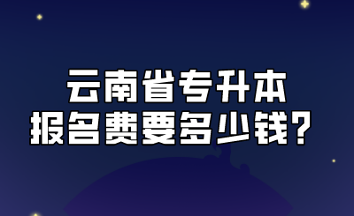 云南省專升本報名費要多少錢？.png