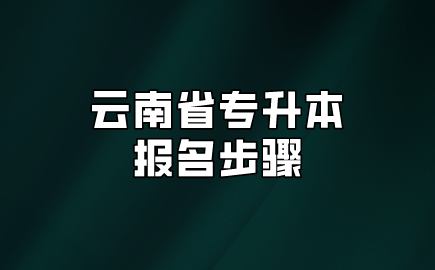 云南省專升本報名步驟