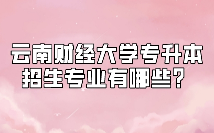 云南財經(jīng)大學(xué)專升本招生專業(yè)有哪些？.jpeg
