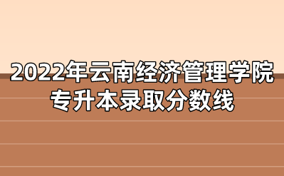 2022年云南經(jīng)濟(jì)管理學(xué)院專(zhuān)升本錄取分?jǐn)?shù)線(xiàn)