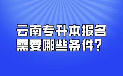 云南專(zhuān)升本報(bào)名需要哪些條件？