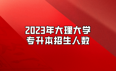 2023年大理大學(xué)專(zhuān)升本招生人數(shù)