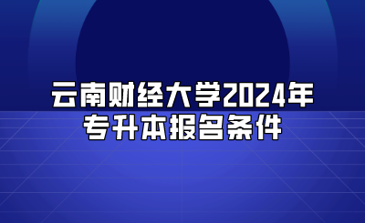 云南財(cái)經(jīng)大學(xué)2024年專升本報(bào)名條件