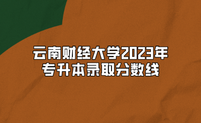 云南財(cái)經(jīng)大學(xué)2023年專升本錄取分?jǐn)?shù)線