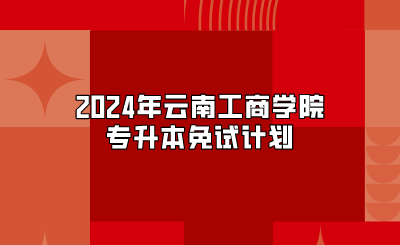 2024年云南工商學(xué)院專升本免試計劃